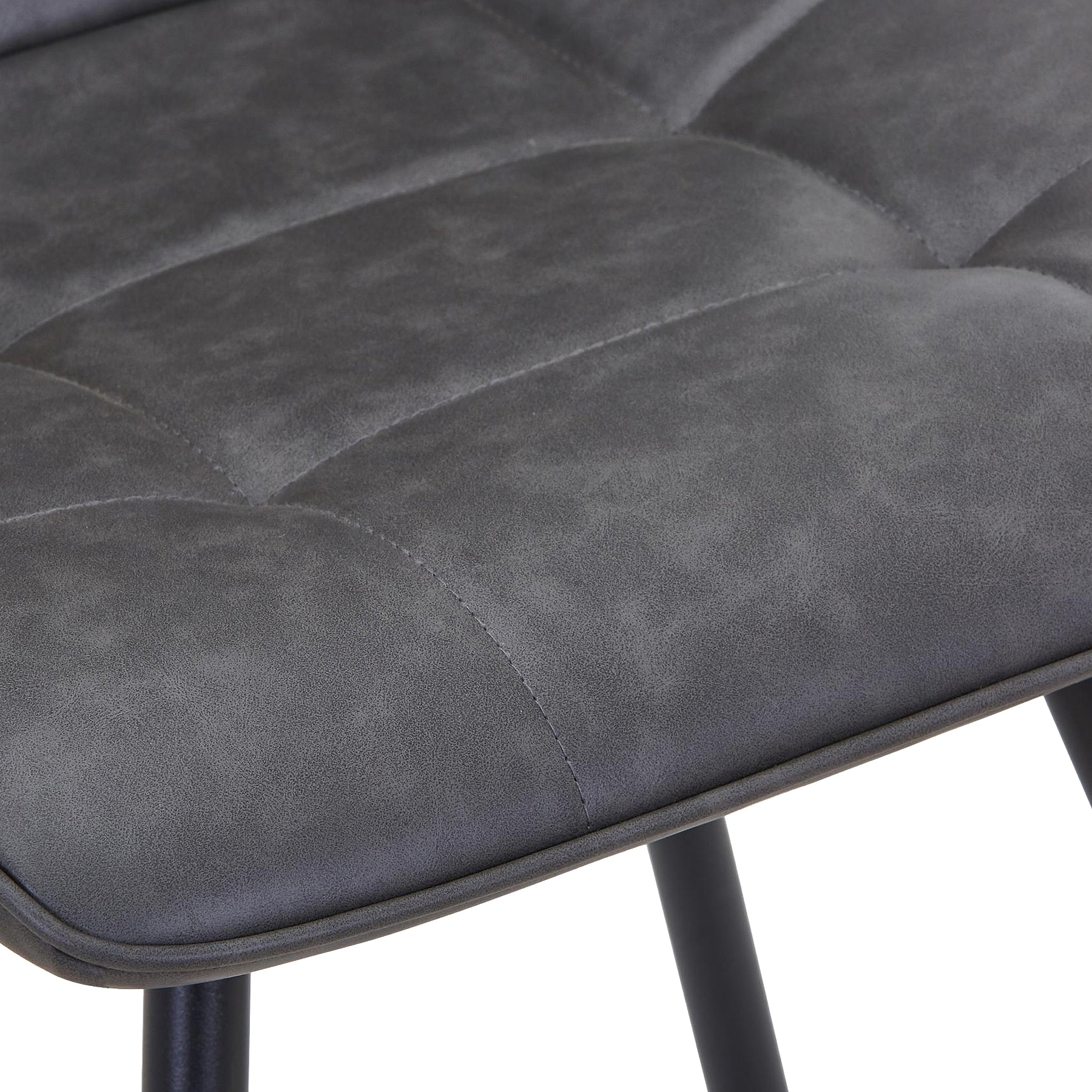 Zeno Faux Leather Dining Chair Grey from Roseland Furniture