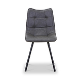 Zeno Faux Leather Dining Chair Grey from Roseland Furniture