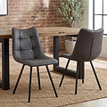 Zeno Faux Leather Dining Chair Grey from Roseland Furniture
