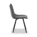 Zeno Faux Leather Dining Chair Grey from Roseland Furniture