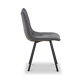 Zeno Faux Leather Dining Chair Grey from Roseland Furniture