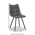 Zeno Faux Leather Dining Chair Grey from Roseland Furniture