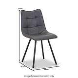 Zeno Faux Leather Dining Chair Grey from Roseland Furniture