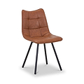 Zeno Faux Leather Dining Chair Tan from Roseland Furniture