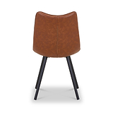 Zeno Faux Leather Dining Chair Tan from Roseland Furniture