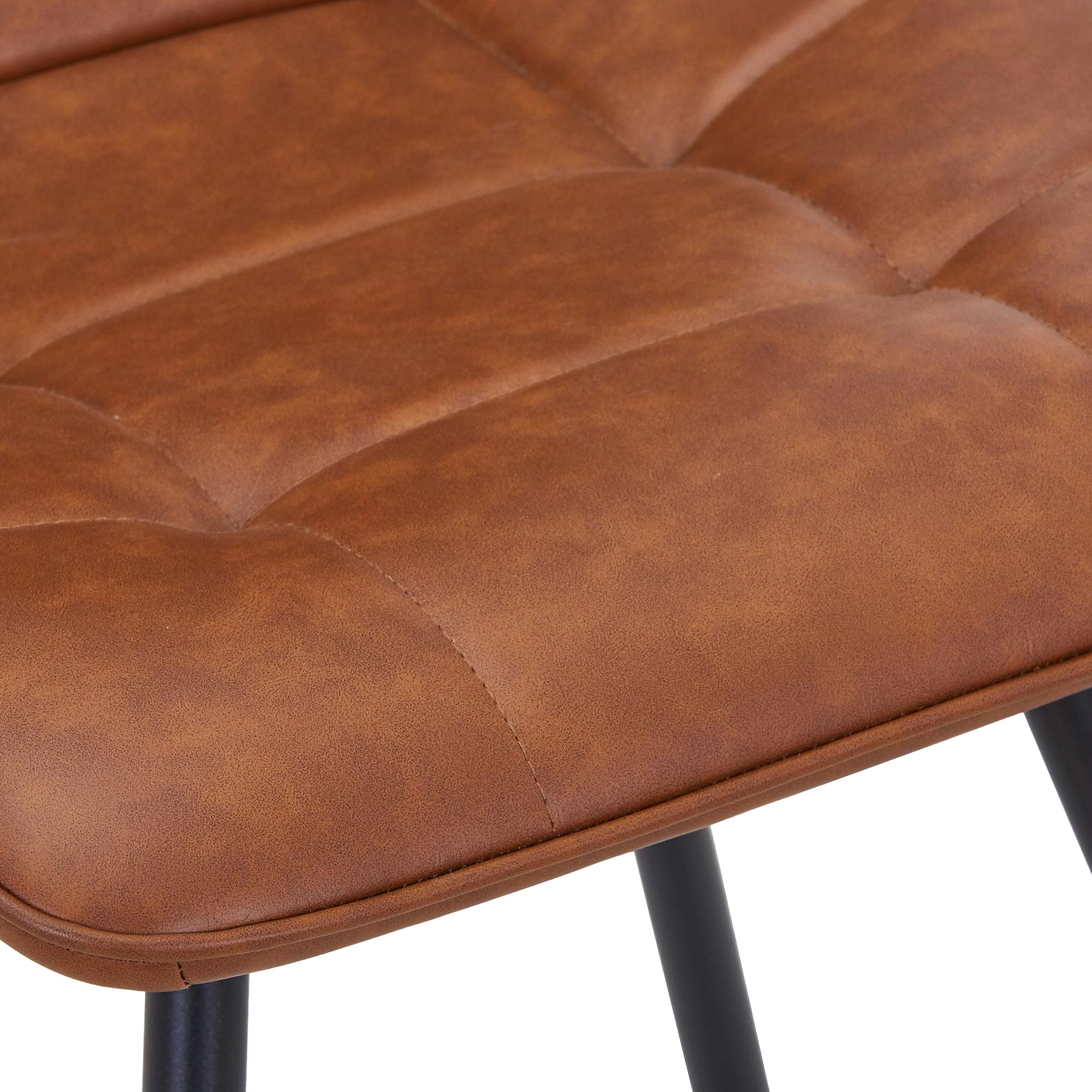 Zeno Faux Leather Dining Chair Tan from Roseland Furniture