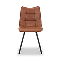 Zeno Faux Leather Dining Chair Tan from Roseland Furniture