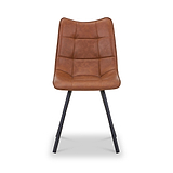 Zeno Faux Leather Dining Chair Tan from Roseland Furniture
