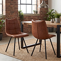 Zeno Faux Leather Dining Chair Tan from Roseland Furniture