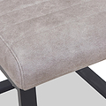 Rino Faux Leather Dining Chair Stone Grey from Roseland Furniture