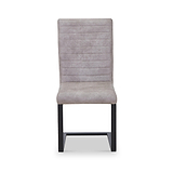 Rino Faux Leather Dining Chair Stone Grey from Roseland Furniture
