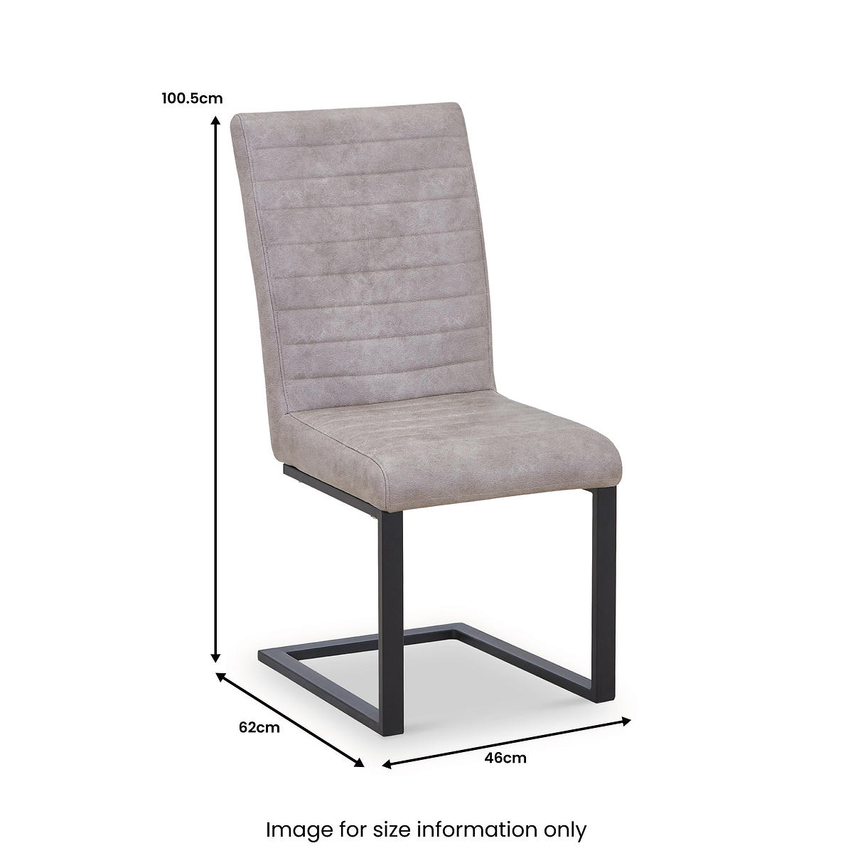 Rino Faux Leather Dining Chair Stone Grey from Roseland Furniture