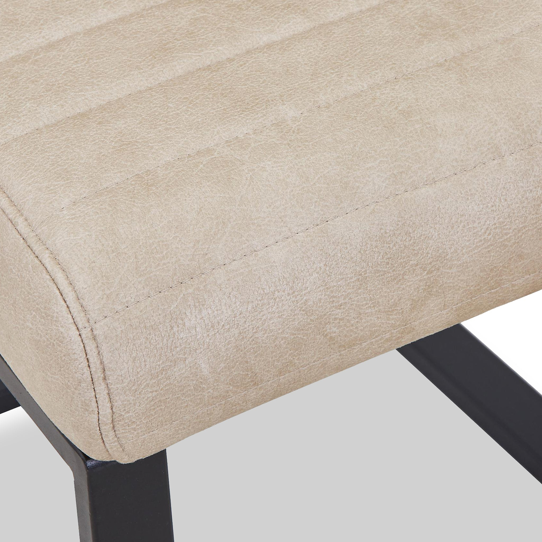 Rino Faux Leather Dining Chair Beige from Roseland Furniture