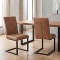 Rino Faux Leather Dining Chair Tan from Roseland Furniture