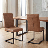 Rino Faux Leather Dining Chair Tan from Roseland Furniture