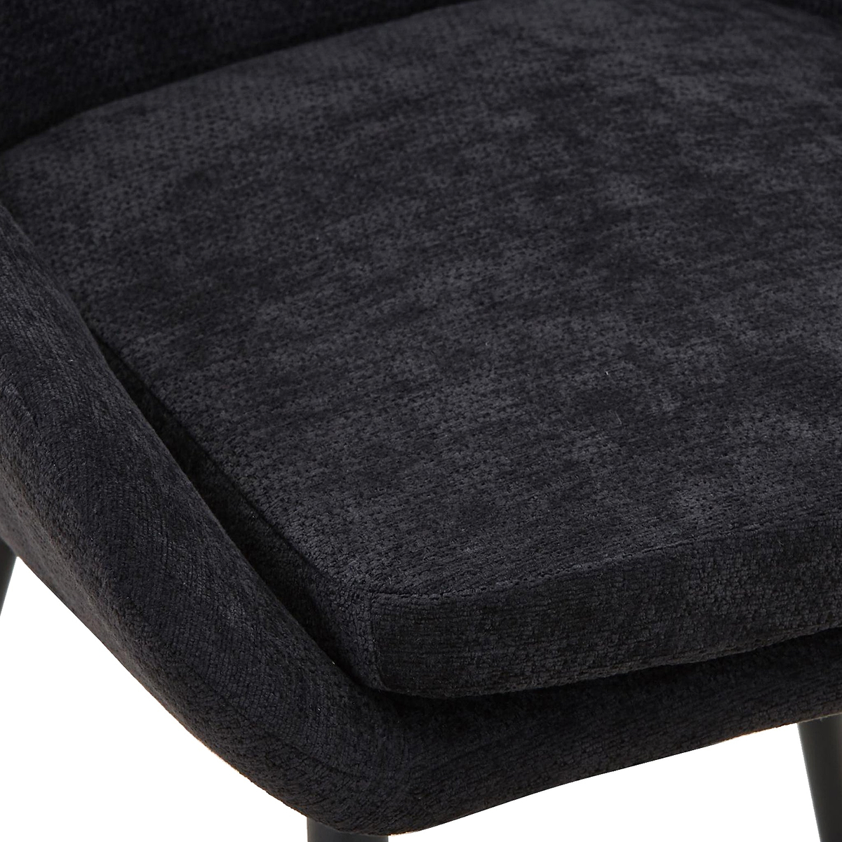 Loris Soft Fabric Dining Chair Black from Roseland Furniture