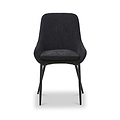 Loris Soft Fabric Dining Chair Black from Roseland Furniture