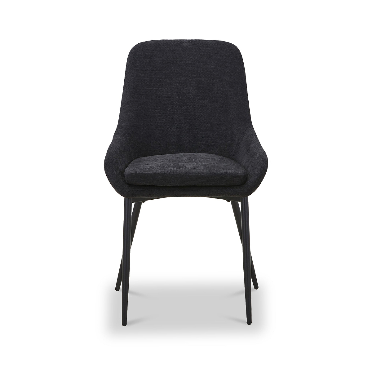 Loris Soft Fabric Dining Chair Black from Roseland Furniture