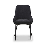 Loris Soft Fabric Dining Chair Black from Roseland Furniture