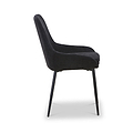 Loris Soft Fabric Dining Chair Black from Roseland Furniture
