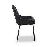 Loris Soft Fabric Dining Chair Black from Roseland Furniture