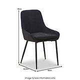 Loris Soft Fabric Dining Chair Black from Roseland Furniture