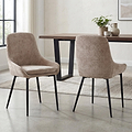 Loris Soft Fabric Dining Chair Mink from Roseland Furniture