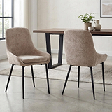 Loris Soft Fabric Dining Chair Mink from Roseland Furniture