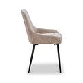 Loris Soft Fabric Dining Chair Mink from Roseland Furniture