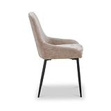 Loris Soft Fabric Dining Chair Mink from Roseland Furniture