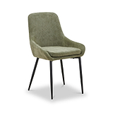 Loris Soft Fabric Dining Chair Green from Roseland Furniture
