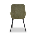 Loris Soft Fabric Dining Chair Green from Roseland Furniture