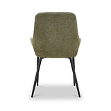 Loris Soft Fabric Dining Chair Green from Roseland Furniture