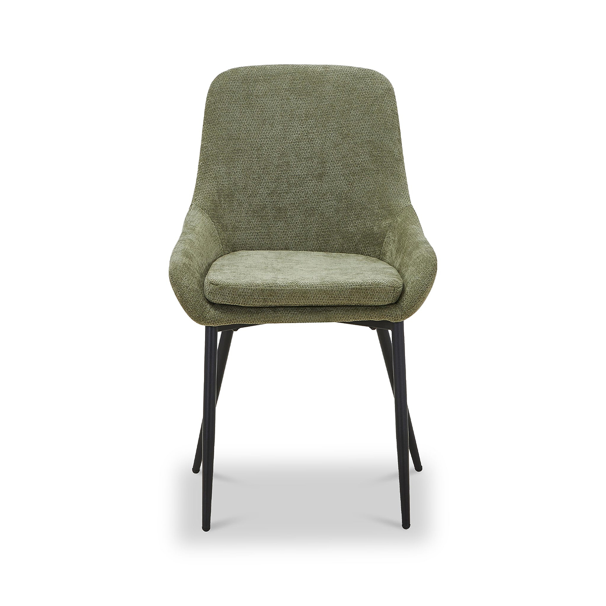 Loris Soft Fabric Dining Chair Green from Roseland Furniture