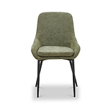 Loris Soft Fabric Dining Chair Green from Roseland Furniture