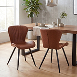 Santo Faux Leather Dining Chair from Roseland Furniture