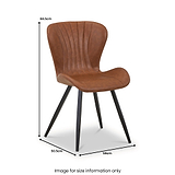 Santo Faux Leather Dining Chair from Roseland Furniture