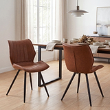 Morvah Faux Leather Dining Chair from Roseland Furniture