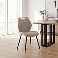Delvine Textured Fabric Dining Chair Honey from Roseland Furniture