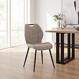 Delvine Textured Fabric Dining Chair Honey from Roseland Furniture