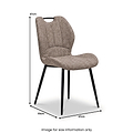 Delvine Textured Fabric Dining Chair Honey from Roseland Furniture
