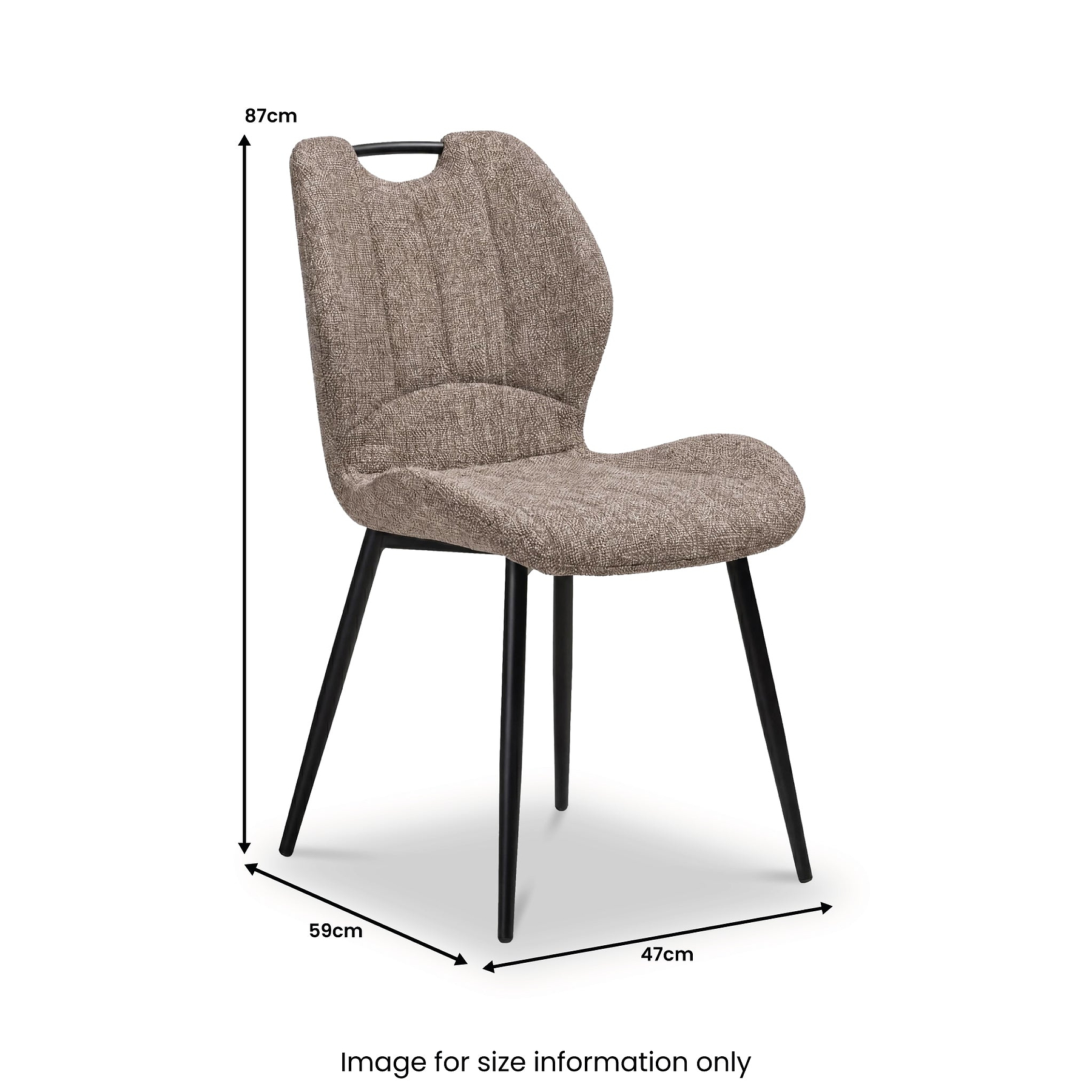 Delvine Textured Fabric Dining Chair Honey from Roseland Furniture