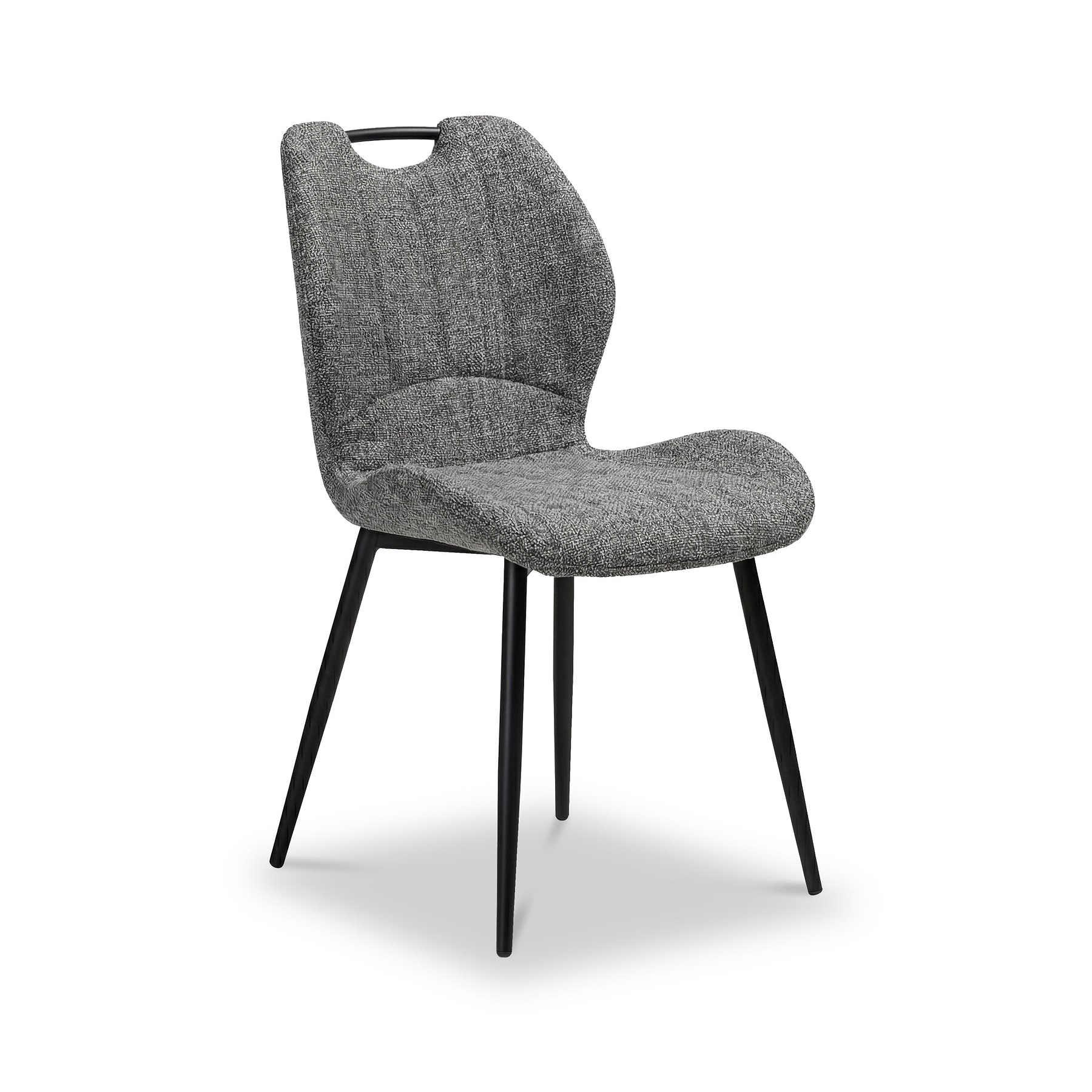 Delvine Textured Fabric Dining Chair Graphite from Roseland Furniture