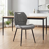 Delvine Textured Fabric Dining Chair Graphite from Roseland Furniture