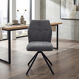 Sedna Swivel Dining Chair Charcoal from Roseland Furniture
