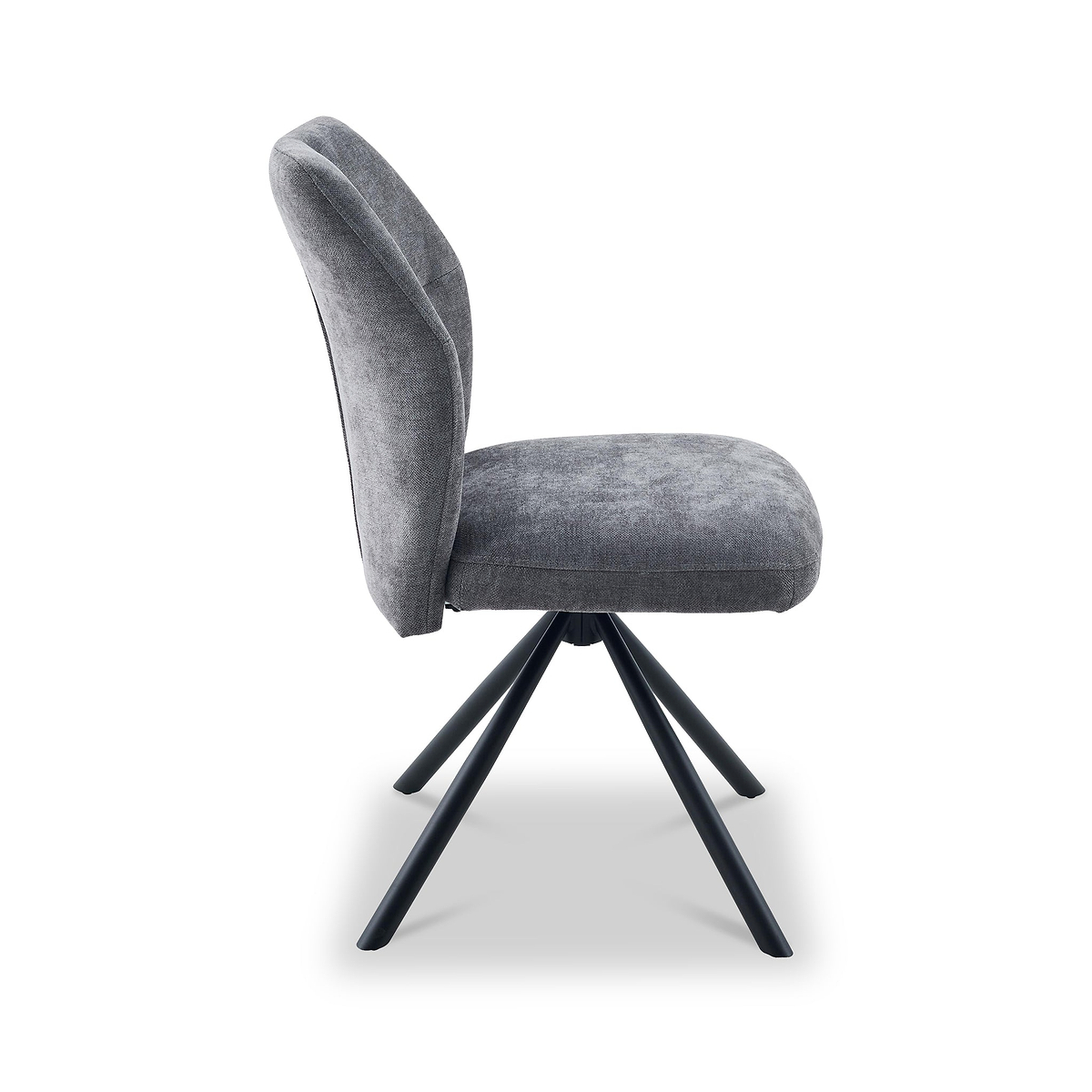 Sedna Swivel Dining Chair Charcoal from Roseland Furniture