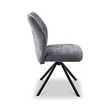 Sedna Swivel Dining Chair Charcoal from Roseland Furniture