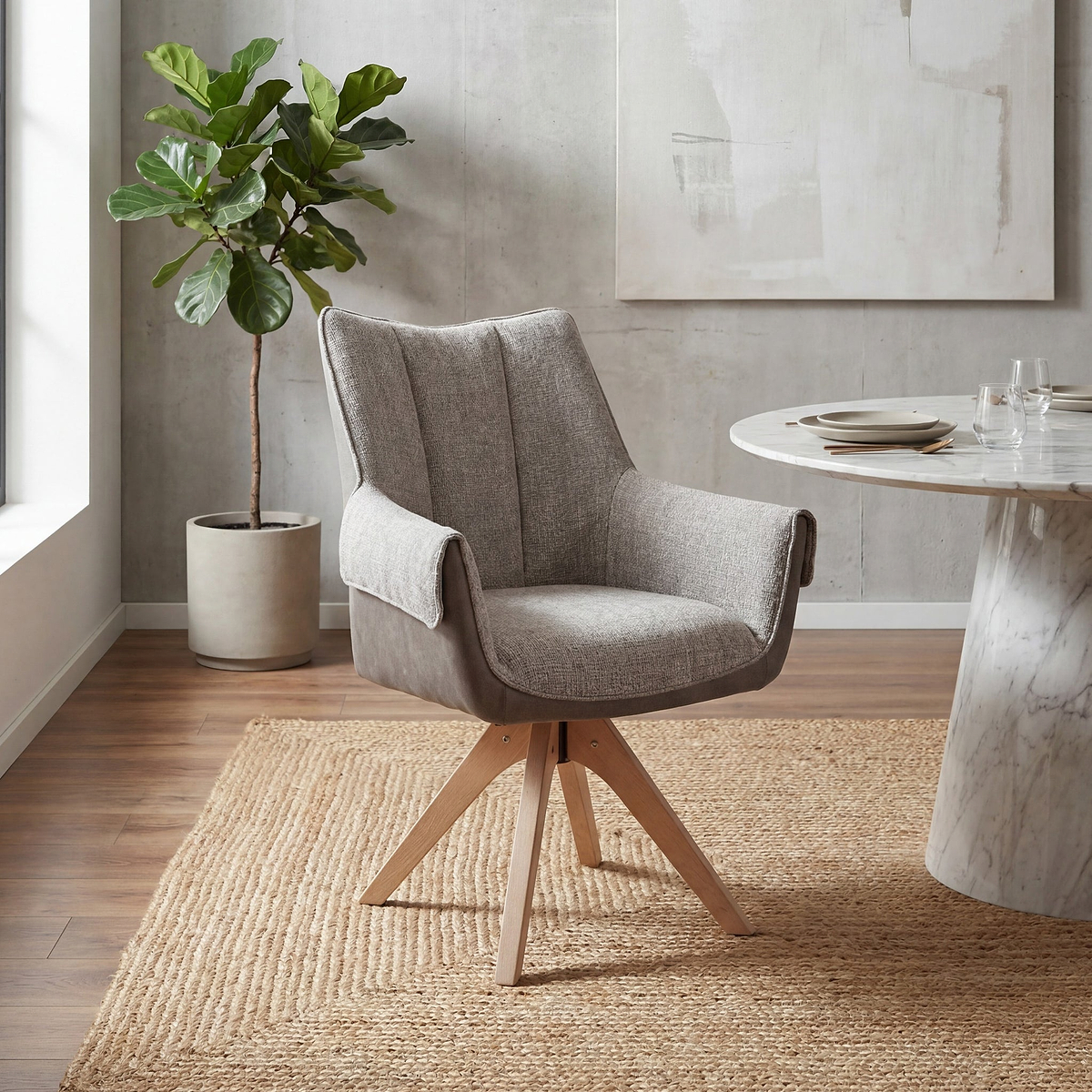 Loren Swivel Dining Chair from Roseland Furniture