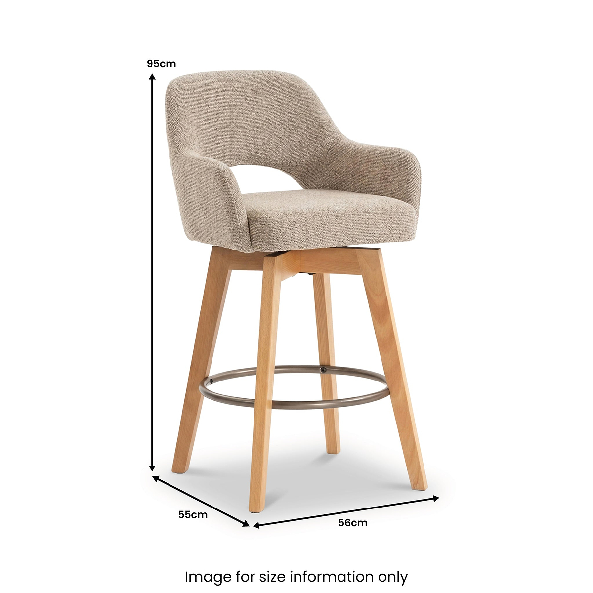 Matteo Bar Stool Champagne from Roseland Furniture