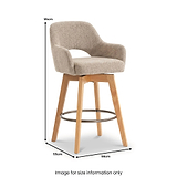 Matteo Bar Stool Champagne from Roseland Furniture